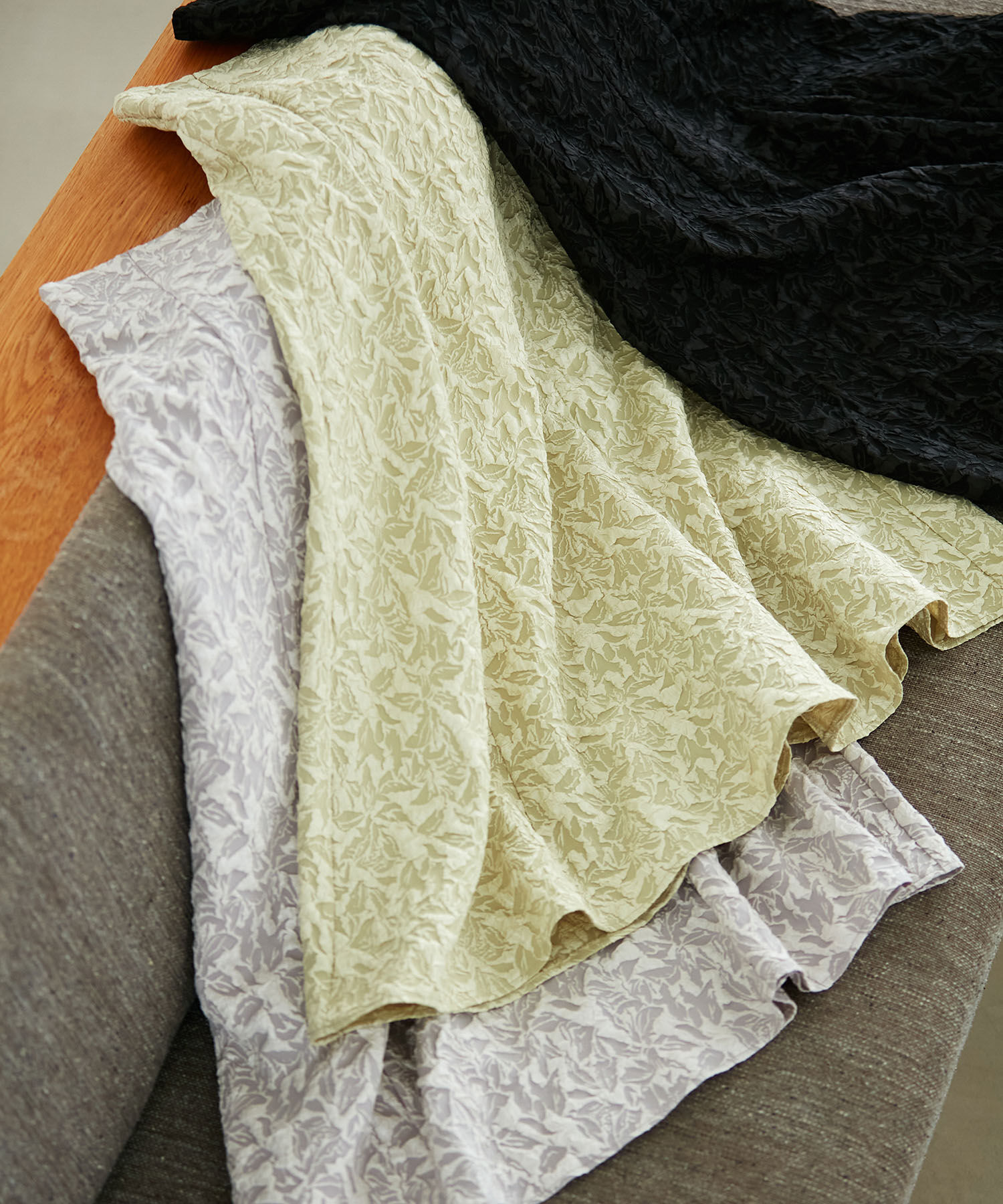 VIS「【洗える】ジャガードナローフレアスカート」|スカート|