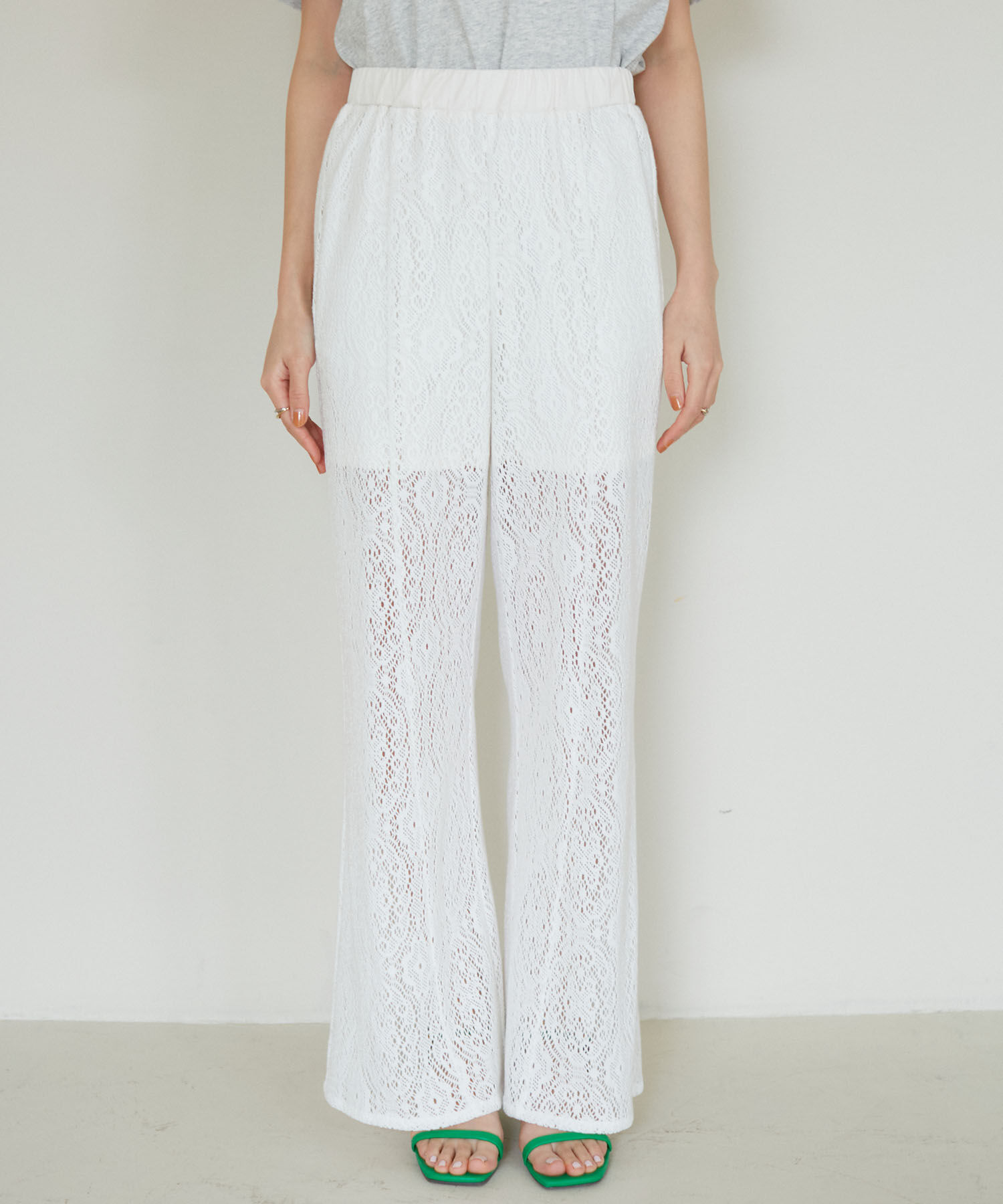 VIS「【洗える】セミフレアレースパンツ」|その他|