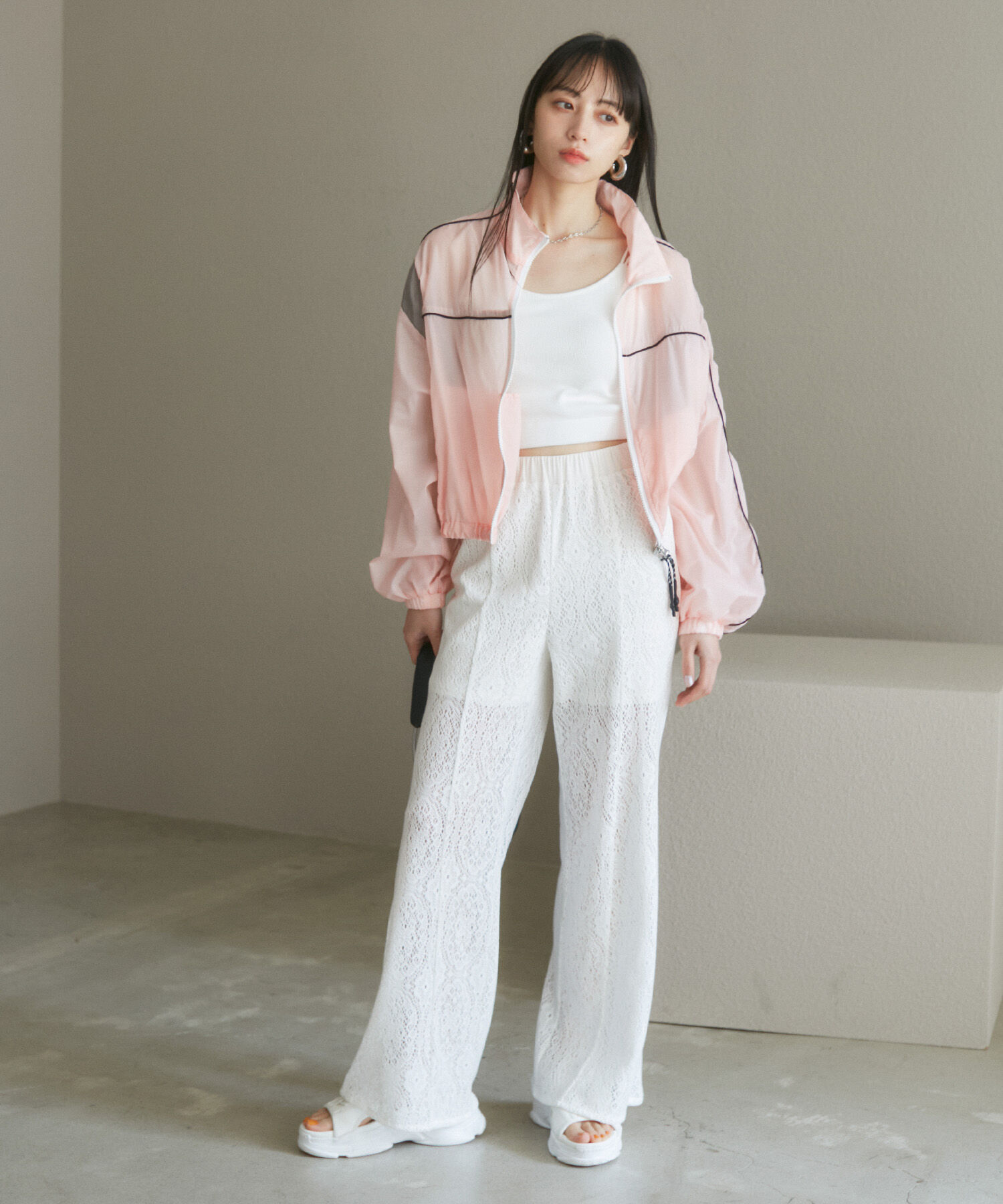 VIS「【洗える】セミフレアレースパンツ」|その他|