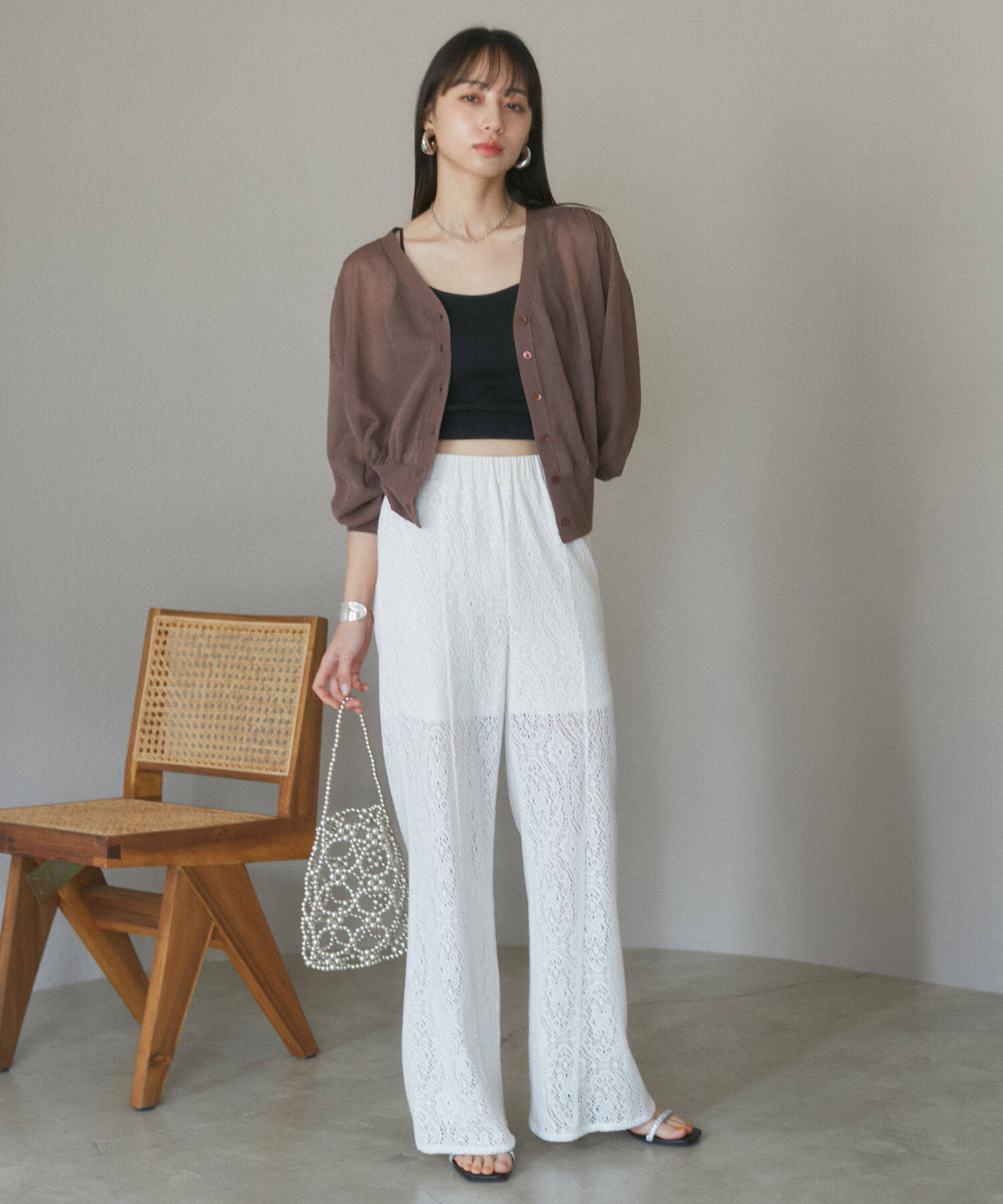 VIS「【洗える】セミフレアレースパンツ」|その他|