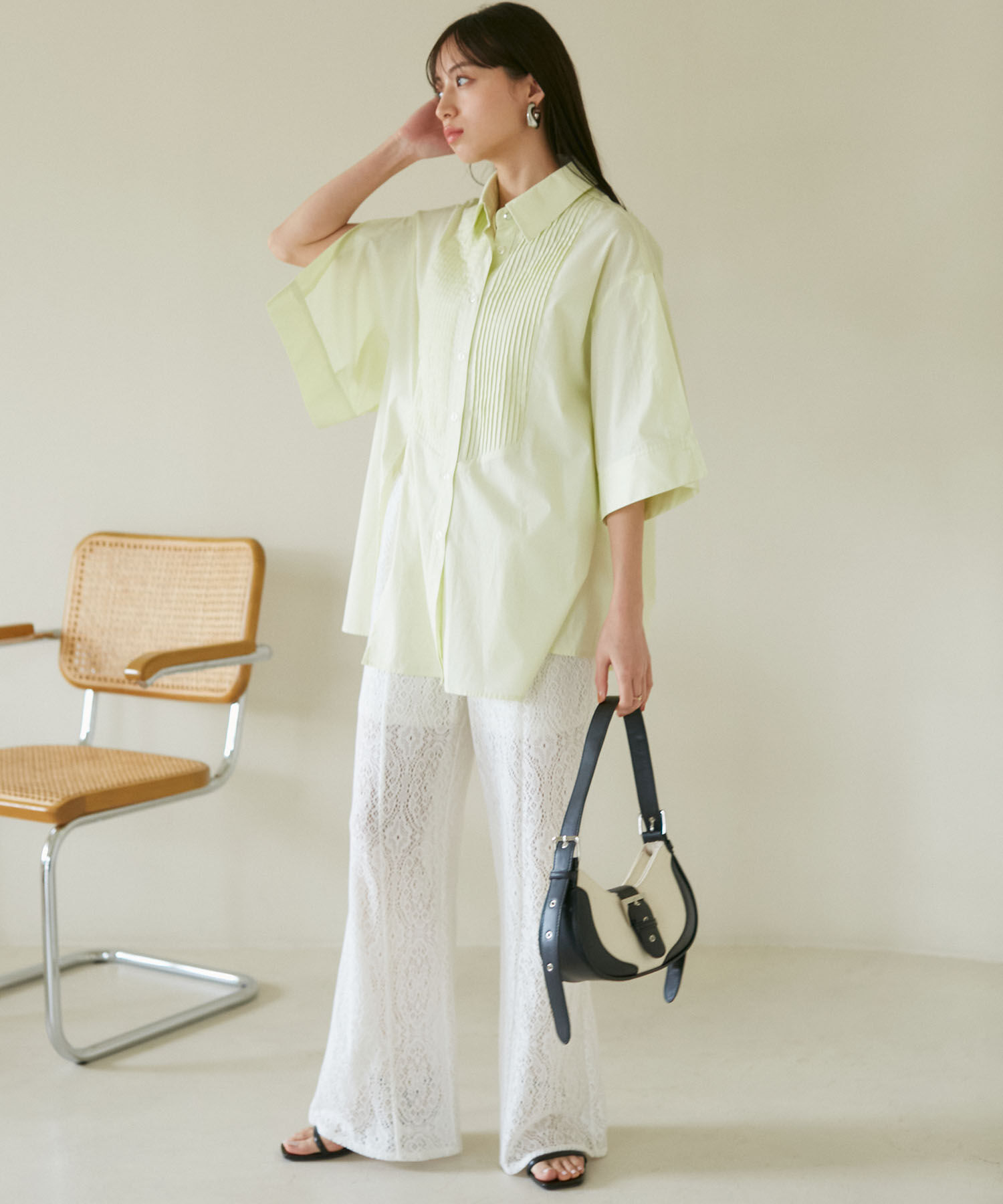 VIS「【洗える】セミフレアレースパンツ」|その他|