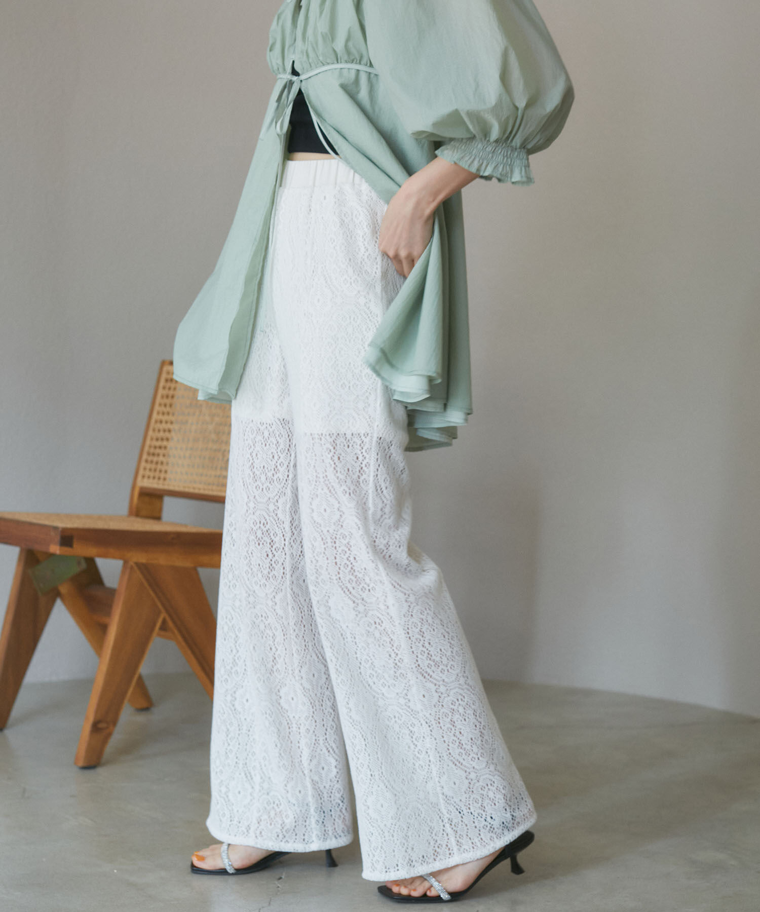 VIS「【洗える】セミフレアレースパンツ」|その他|キナリ(16)