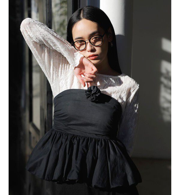 VIS「コサージュ付きバルーンナイロンビスチェ」|その他|