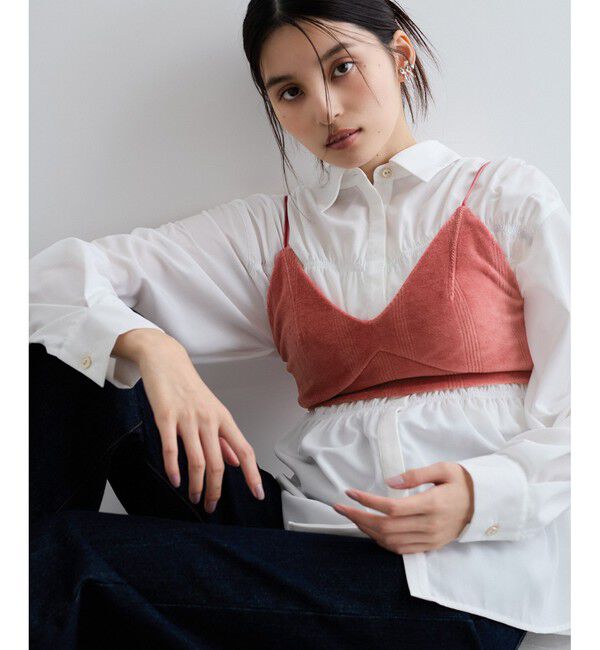 VIS「【Miller】VIS別注モデルベロアルームブラ【洗える】」|キャミソール|