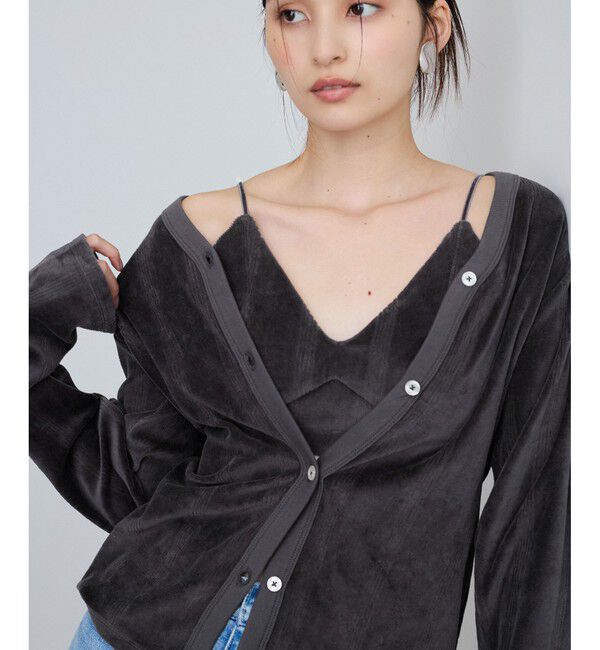 VIS「【Miller】VIS別注モデルベロアルームブラ【洗える】」|キャミソール|