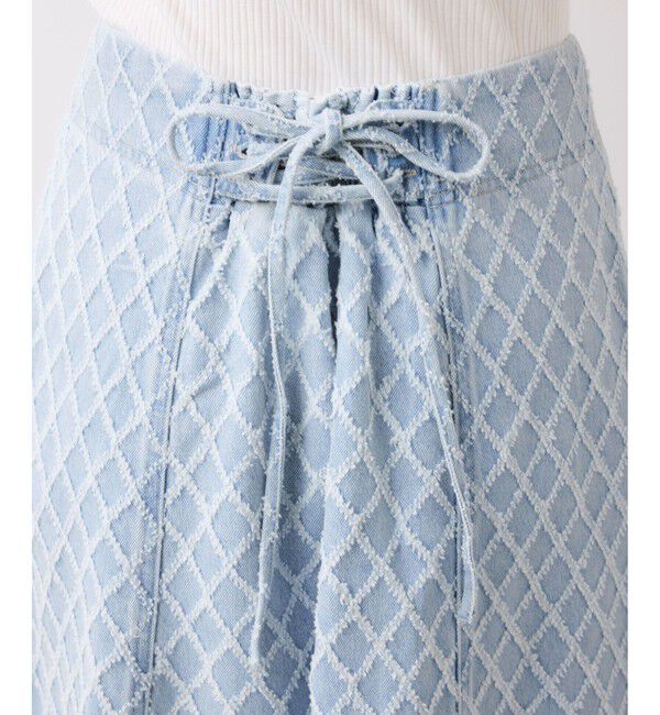 VIS「バックレースアップフレアデニムスカート/イージーケア」|スカート|