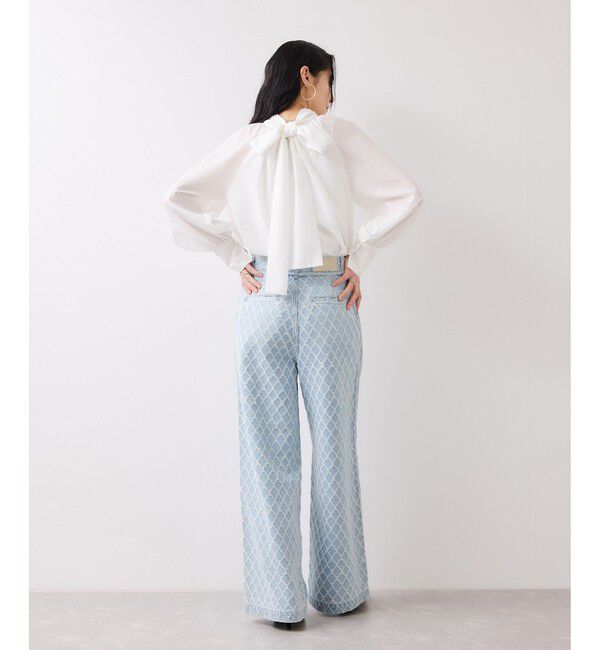 VIS「ワイドシルエットベルト付きデニム」|デニム|