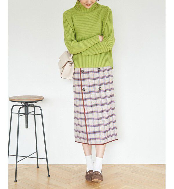 Rope&rsquo;Picnic「チェック＆無地リバーシブルスカート」|スカート|