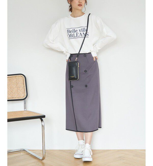 Rope&rsquo;Picnic「チェック＆無地リバーシブルスカート」|スカート|