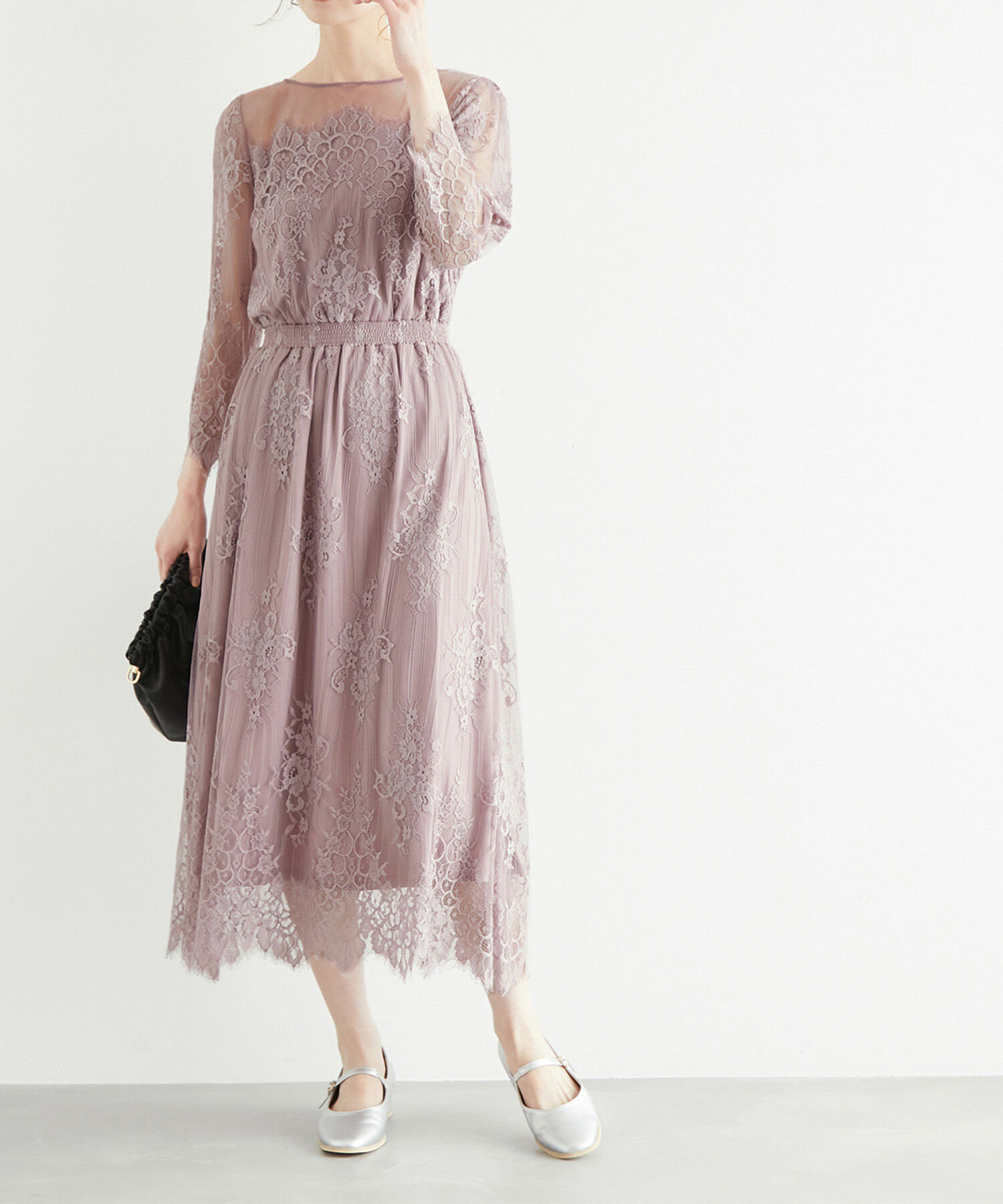 Rope&rsquo;Picnic「【Mon E&rsquo;toile/モンエトワール】【結婚式にも】レースDRESS」|ドレス|