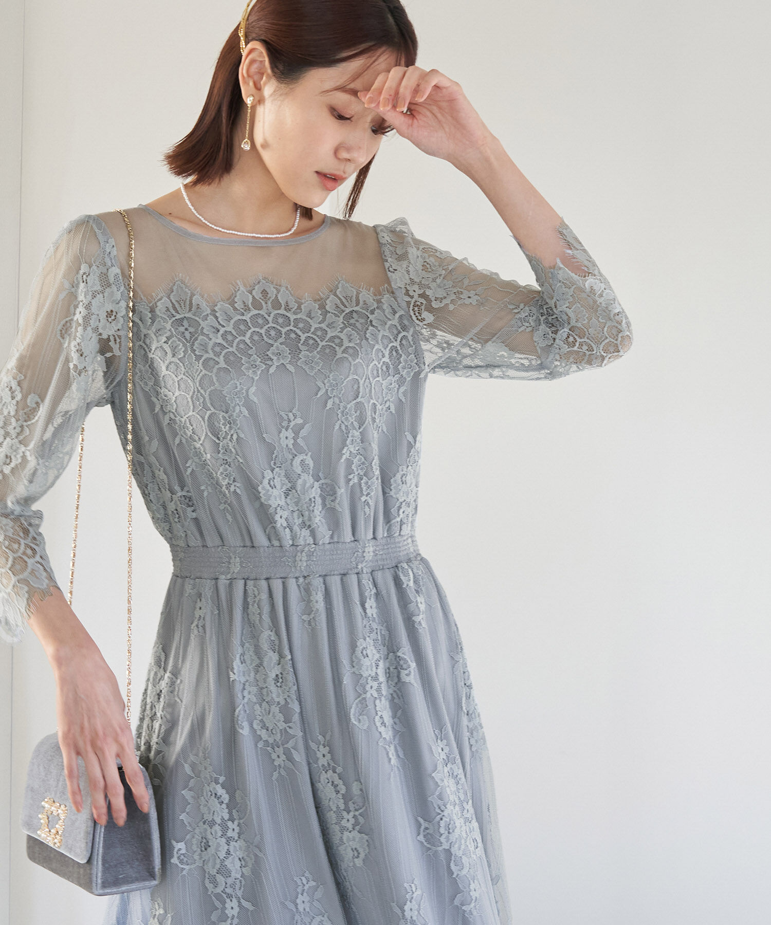 Rope&rsquo;Picnic「【Mon E&rsquo;toile/モンエトワール】【結婚式にも】レースDRESS」|ドレス|