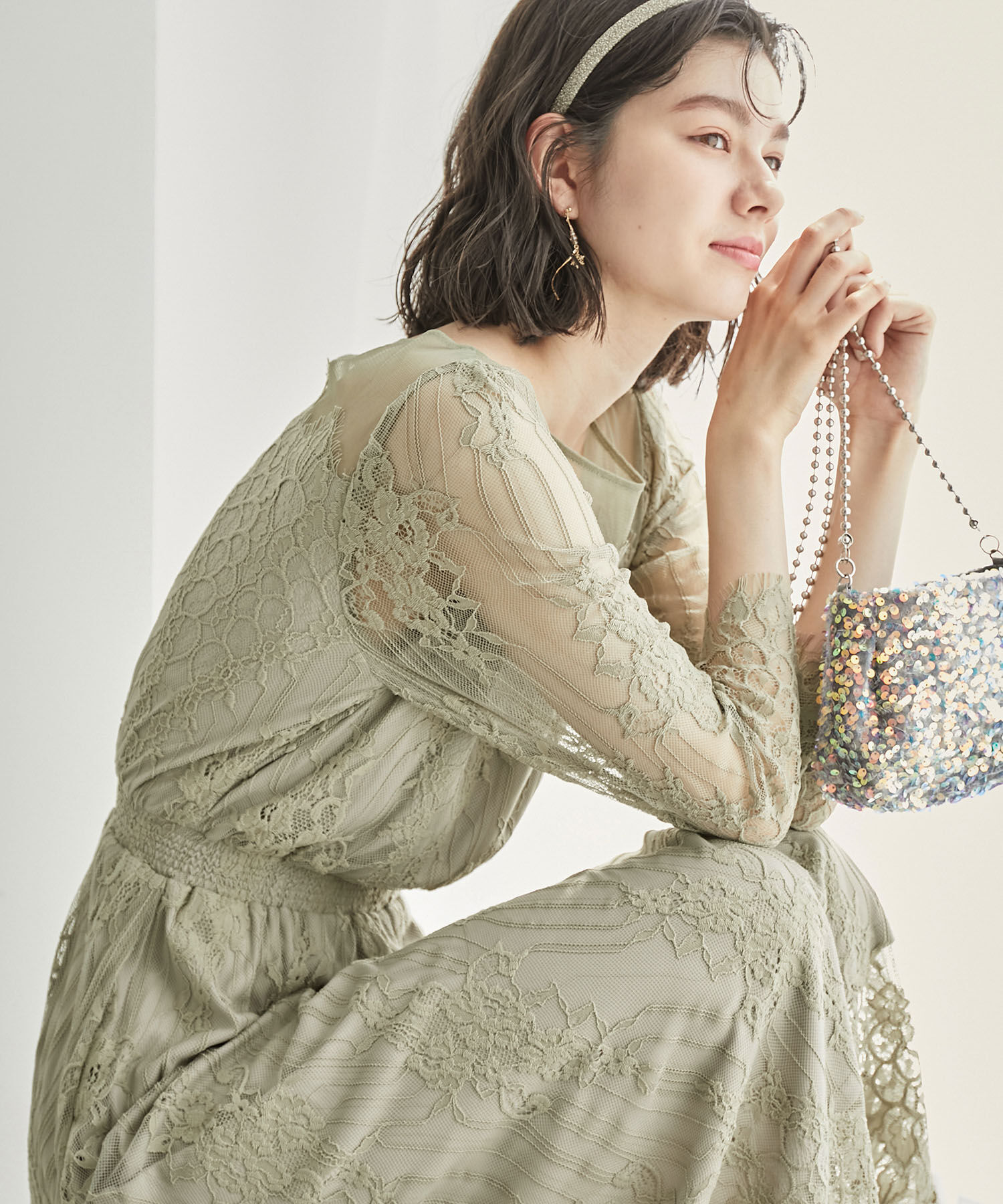 Rope&rsquo;Picnic「【Mon E&rsquo;toile/モンエトワール】【結婚式にも】レースDRESS」|ドレス|