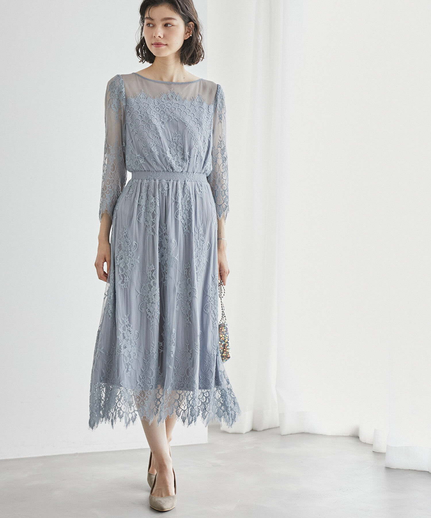 Rope&rsquo;Picnic「【Mon E&rsquo;toile/モンエトワール】【結婚式にも】レースDRESS」|ドレス|