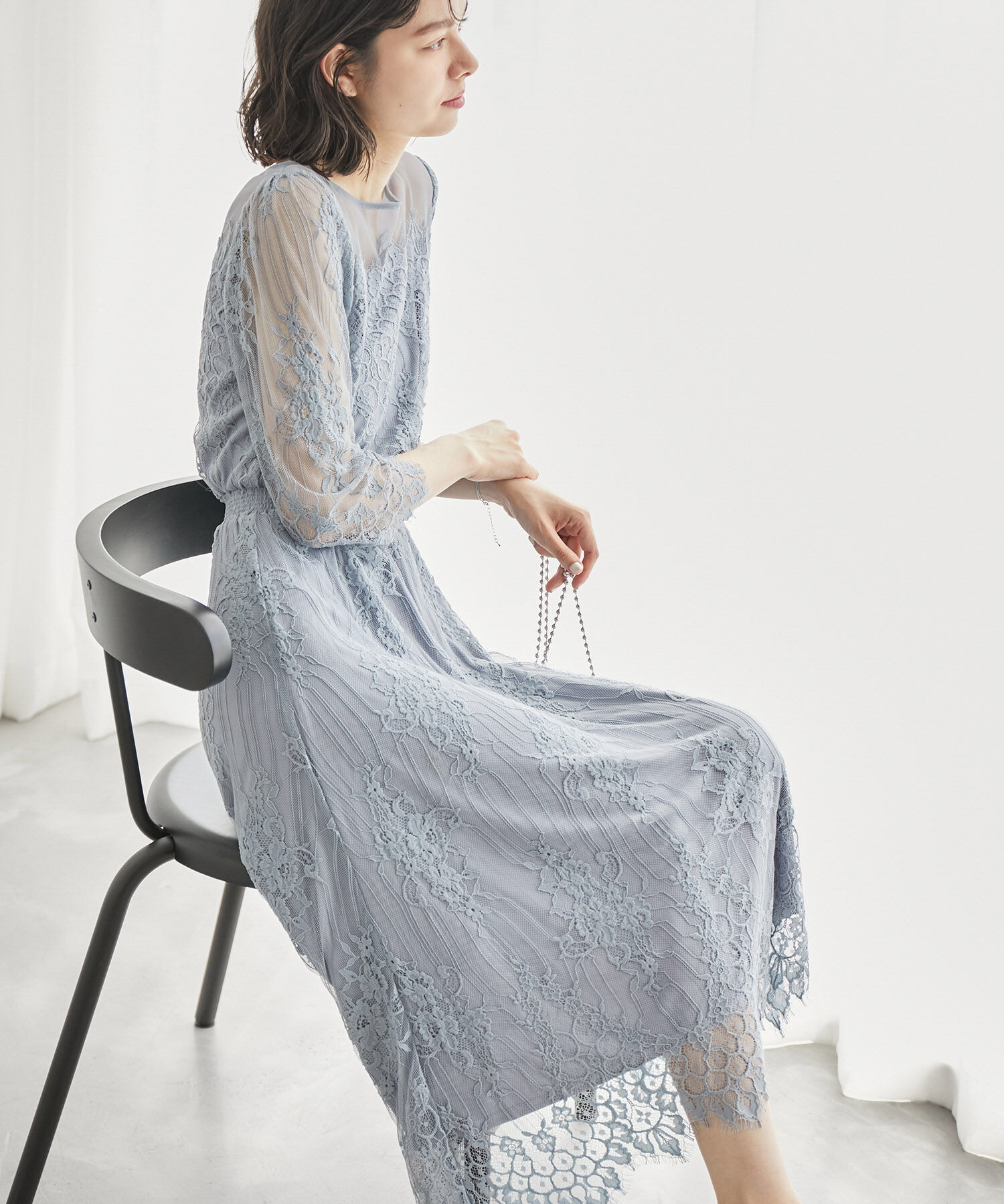 Rope&rsquo;Picnic「【Mon E&rsquo;toile/モンエトワール】【結婚式にも】レースDRESS」|ドレス|