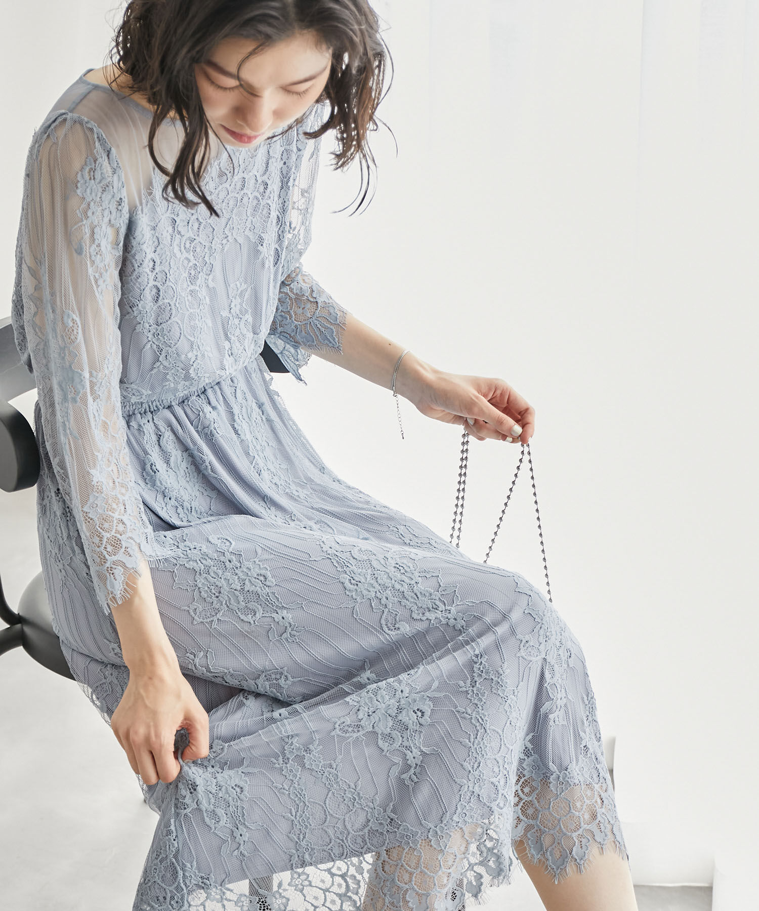 Rope&rsquo;Picnic「【Mon E&rsquo;toile/モンエトワール】【結婚式にも】レースDRESS」|ドレス|