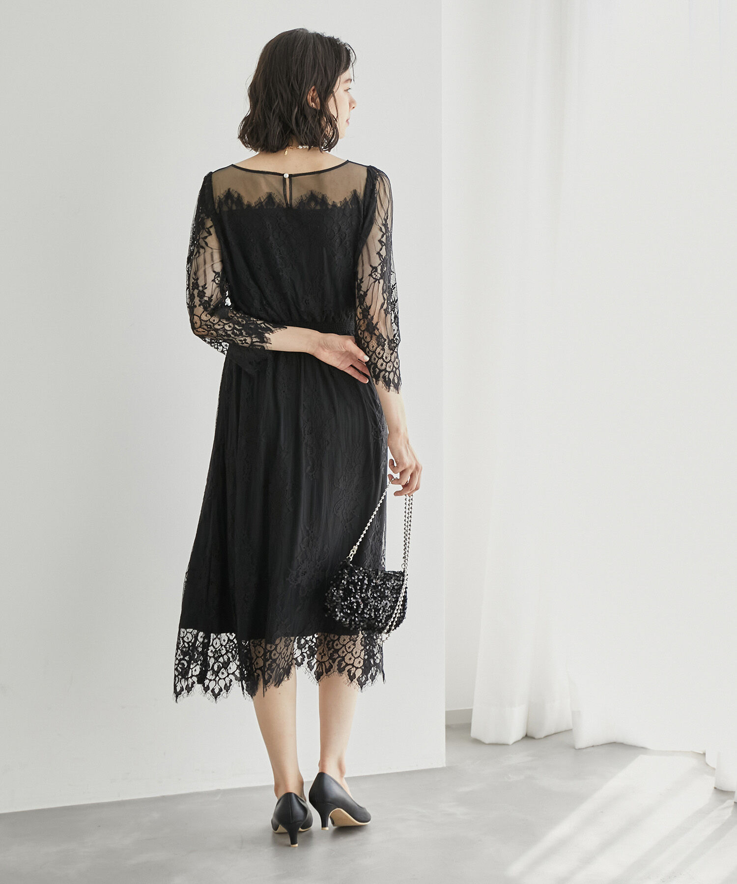 Rope&rsquo;Picnic「【Mon E&rsquo;toile/モンエトワール】【結婚式にも】レースDRESS」|ドレス|