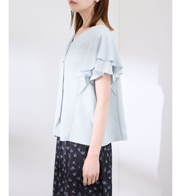 Rope&rsquo;Picnic「【WEB限定カラー】【UVケア・接触冷感・前後2WAY】フレアスリーブブラウス」|シャツ・ブラウス|