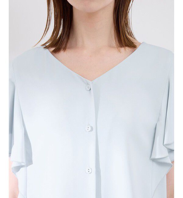 Rope&rsquo;Picnic「【WEB限定カラー】【UVケア・接触冷感・前後2WAY】フレアスリーブブラウス」|シャツ・ブラウス|