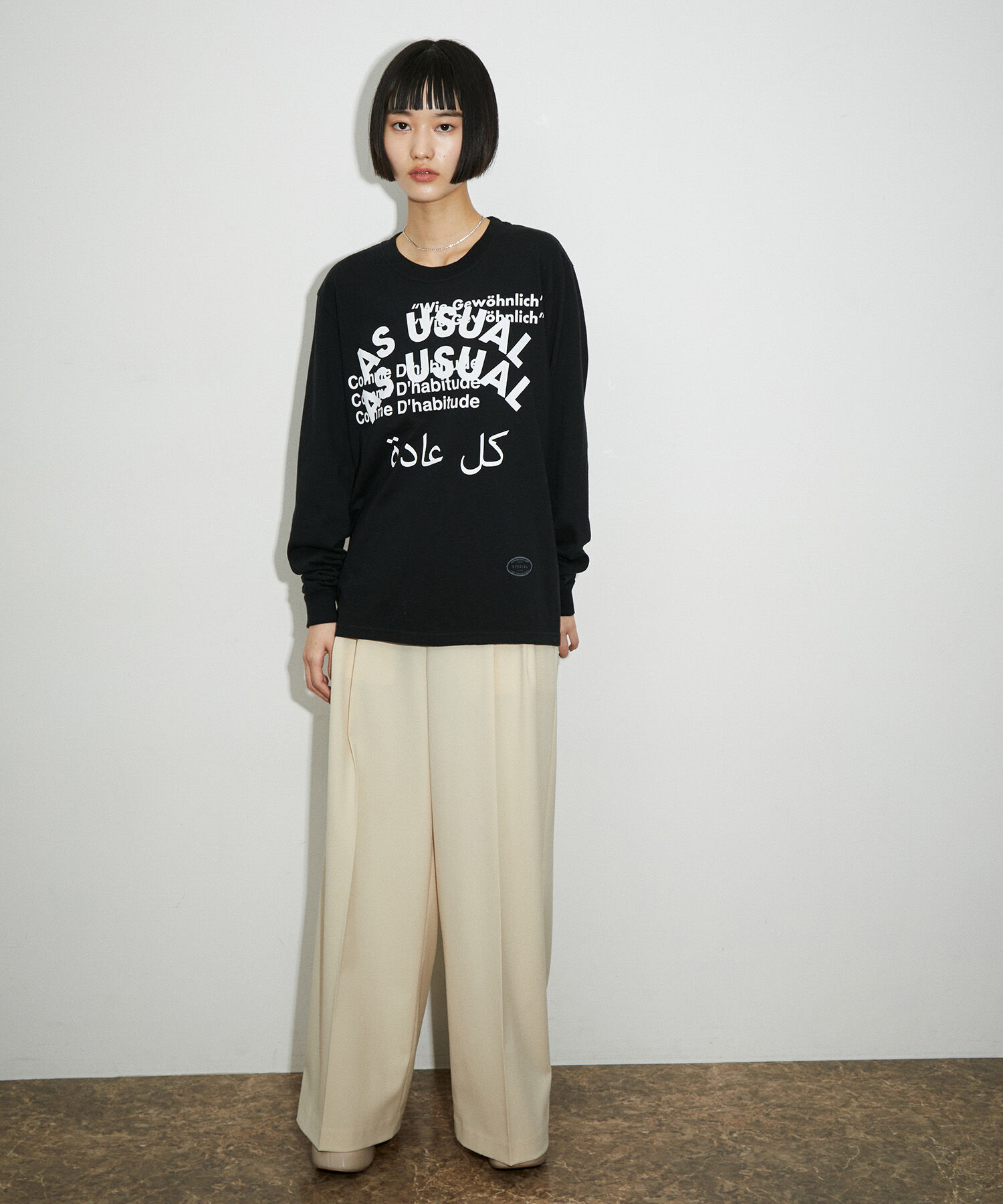 ADAM ET ROPE'「【サステナブル】2タックワイドスラックス」|スラックス|