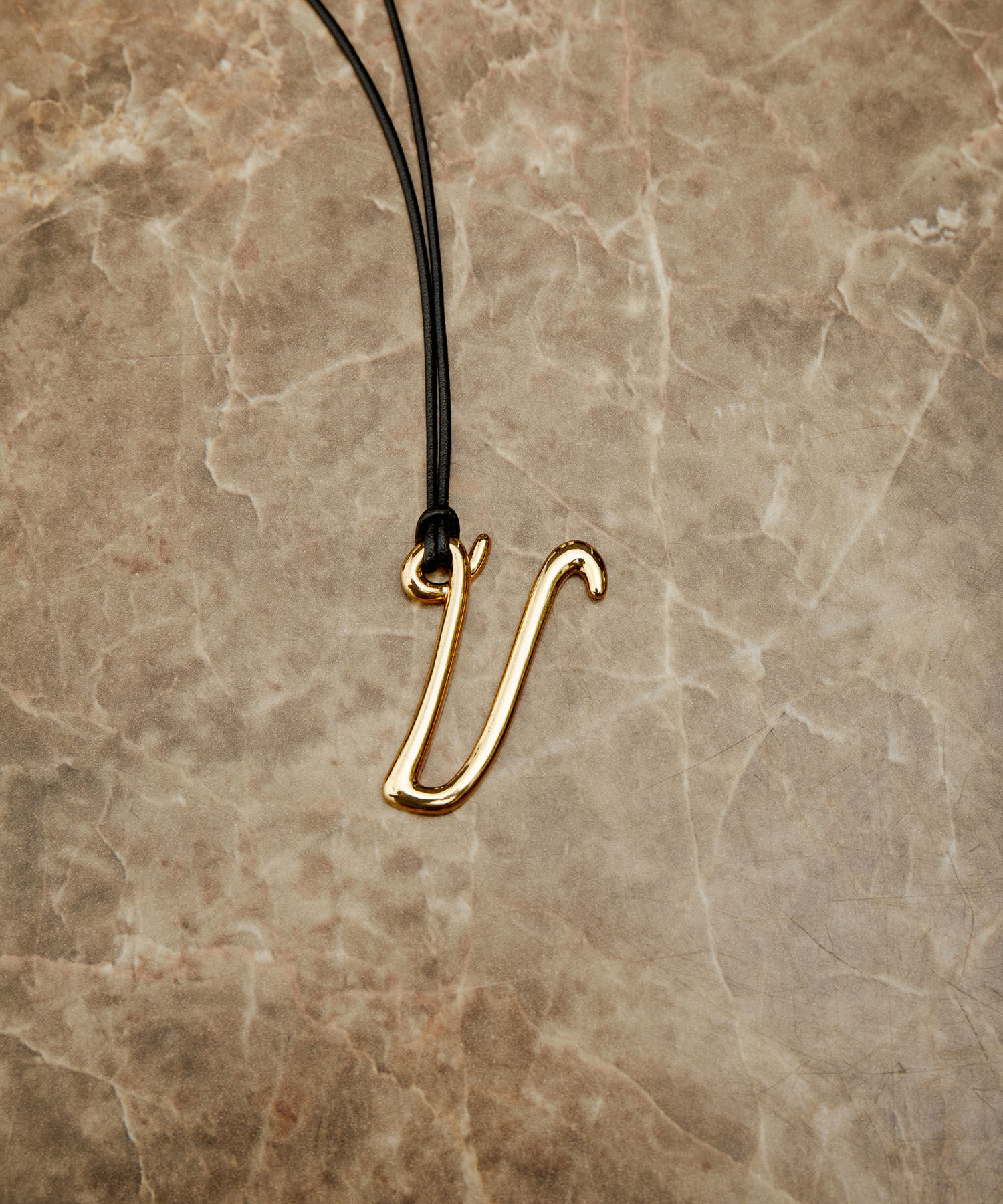 ADAM ET ROPE'「イニシャルネックレス」|ネックレス|ブラウン(22)