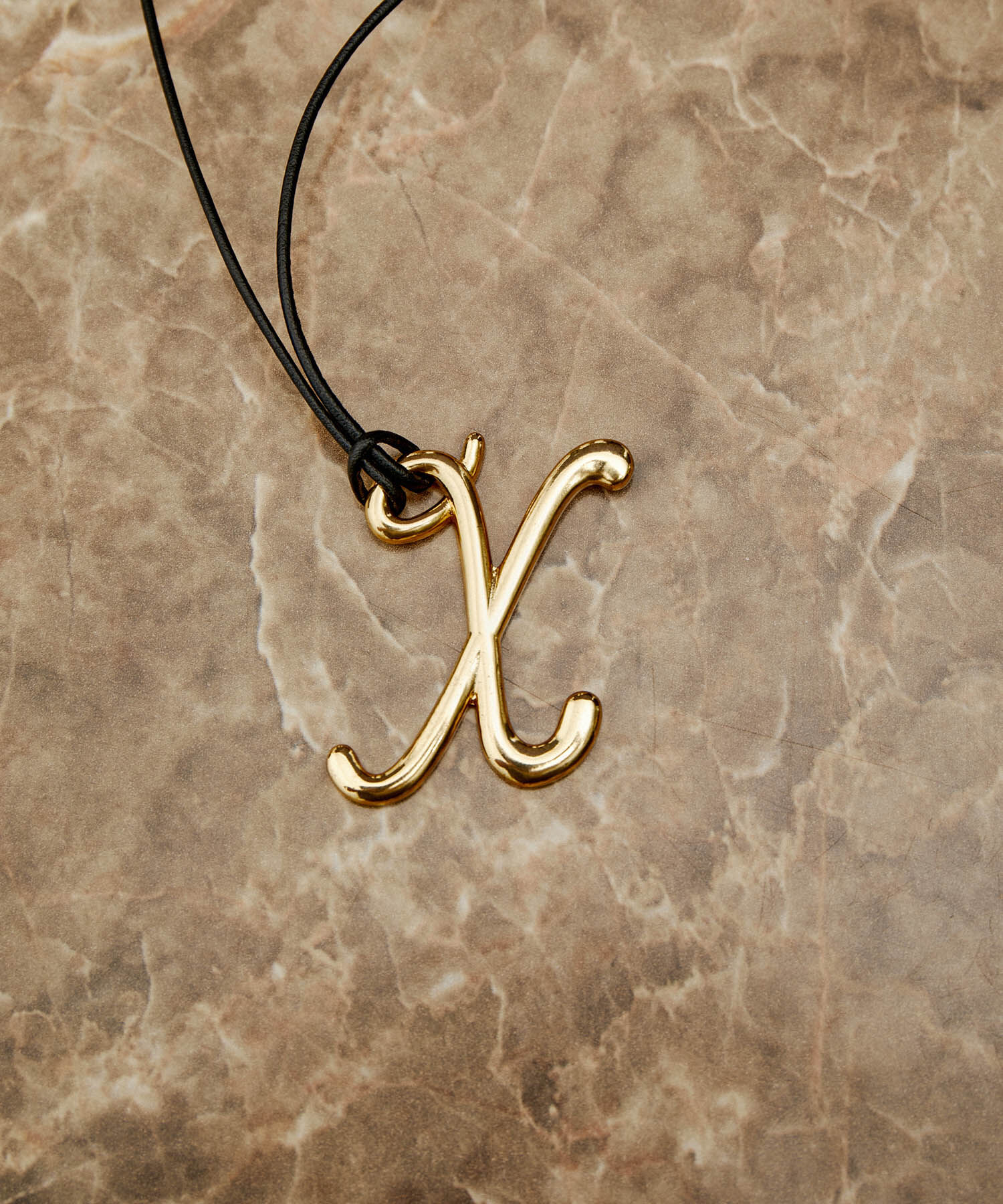 ADAM ET ROPE'「イニシャルネックレス」|ネックレス|ブラウン系(24)