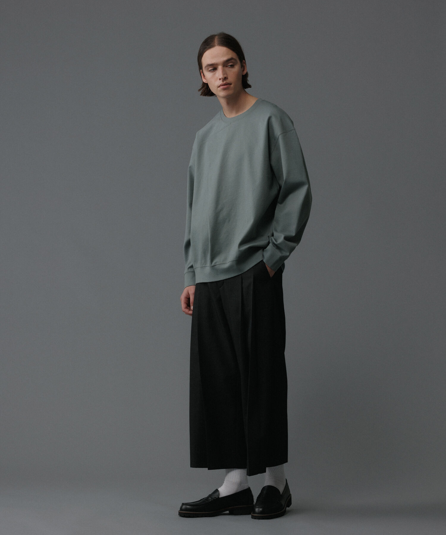 ADAM ET ROPE'「フロントタック ロングスリーブ Tシャツ / ルーズシルエット / UNISEX」|Tシャツ・カットソー|