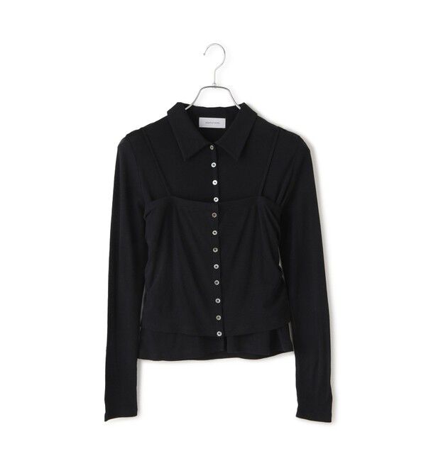 ADAM ET ROPE'「ベアキャミコンビカットソーカーディガン」|カーディガン|