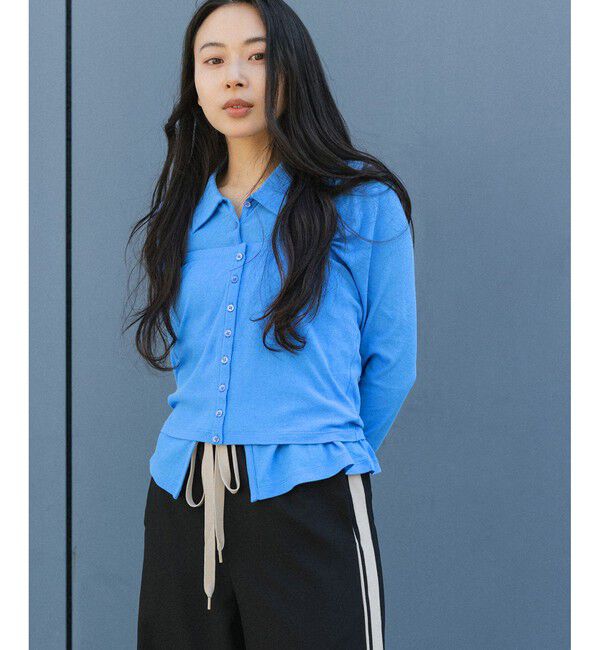 ADAM ET ROPE'「ベアキャミコンビカットソーカーディガン」|カーディガン|