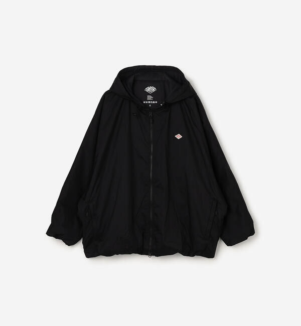 DANTON「DANTON | ナイロンリップストップ フードブルゾン WOMEN」|ダウン|BLACK