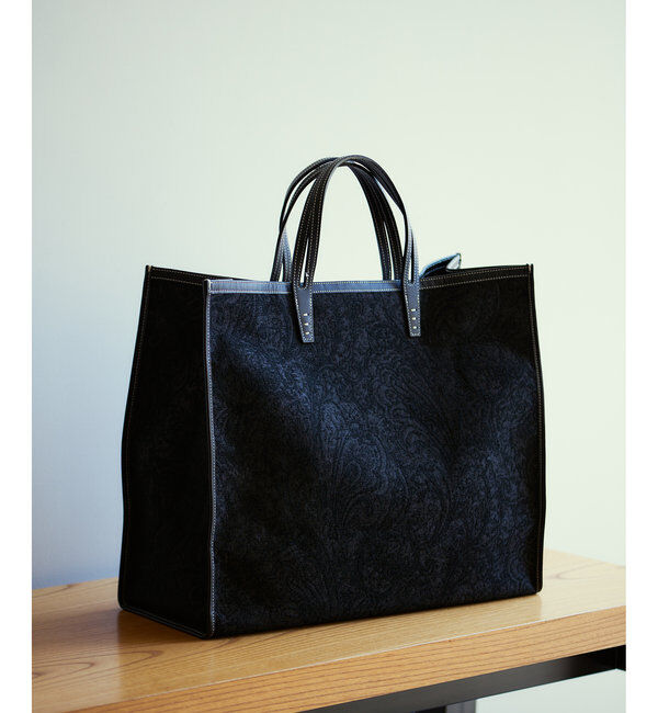  「【A VACATION】TANK PAISLEY」|トートバッグ|ブラック