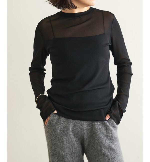  「【La nature linge】シアーチュールプルオーバー」|Tシャツ・カットソー|ブラック