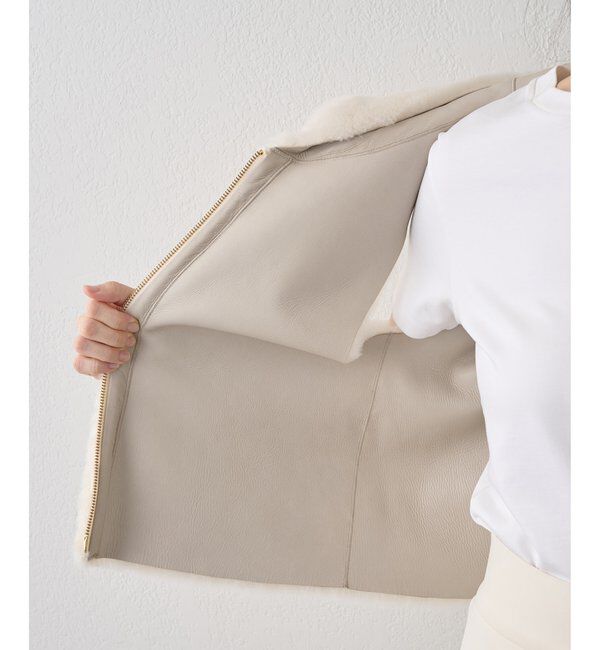  「ムートンフードジレ」|ベスト・ジレ|