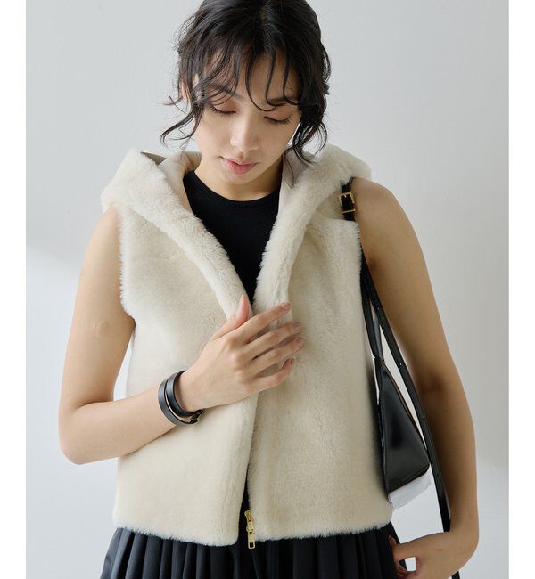  「ムートンフードジレ」|ベスト・ジレ|