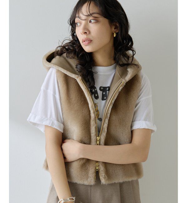  「ムートンフードジレ」|ベスト・ジレ|