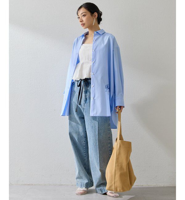  「＜一部カラー期間限定販売＞アニマル刺繍シャツ」|シャツ・ブラウス|