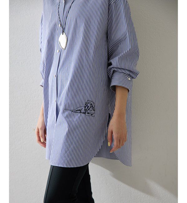  「＜一部カラー期間限定販売＞アニマル刺繍シャツ」|シャツ・ブラウス|