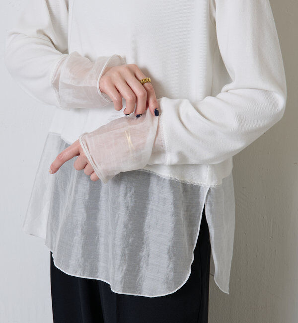  「 裾シアーロンT」|Tシャツ・カットソー|