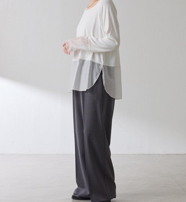  「 裾シアーロンT」|Tシャツ・カットソー|