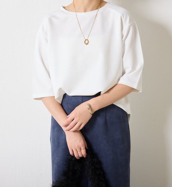  「ハーフスリーブジョーゼット半袖T」|Tシャツ・カットソー|