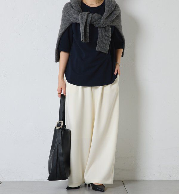  「ハーフスリーブジョーゼット半袖T」|Tシャツ・カットソー|