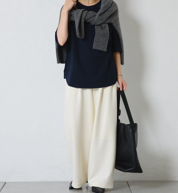  「ハーフスリーブジョーゼット半袖T」|Tシャツ・カットソー|