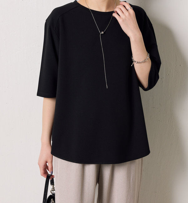  「ハーフスリーブジョーゼット半袖T」|Tシャツ・カットソー|