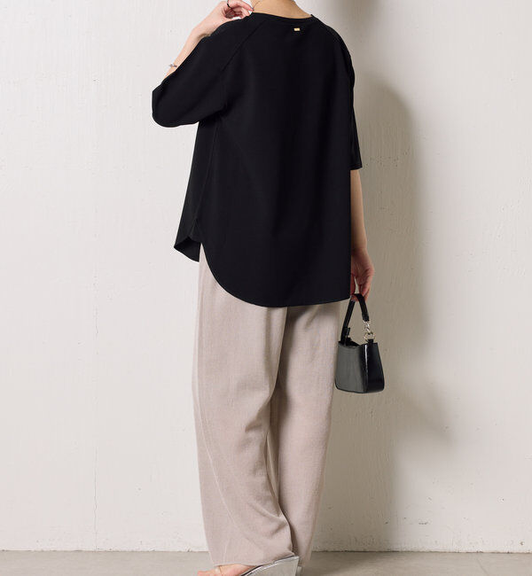  「ハーフスリーブジョーゼット半袖T」|Tシャツ・カットソー|