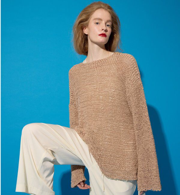  「【CEPIE./セピエ】テープヤーンニット」|ニット・セーター|キャメル