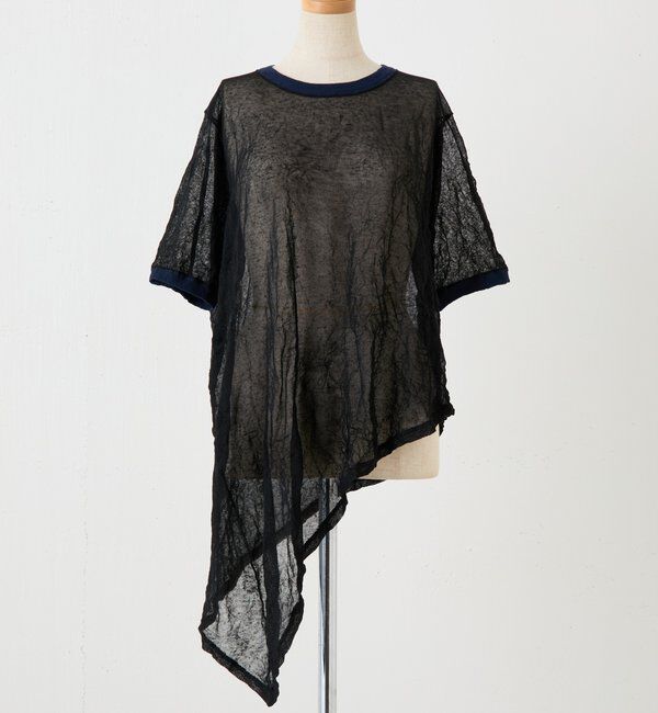  「【CEPIE./セピエ】トリムアシンメトリーニット」|ニット・セーター|ブラック