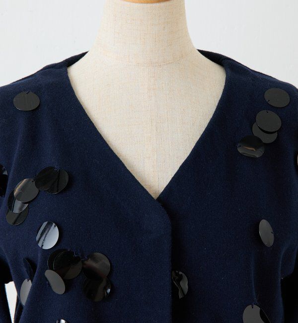  「	【CEPIE./セピエ】スパンコールカーディガン」|ニット・セーター|