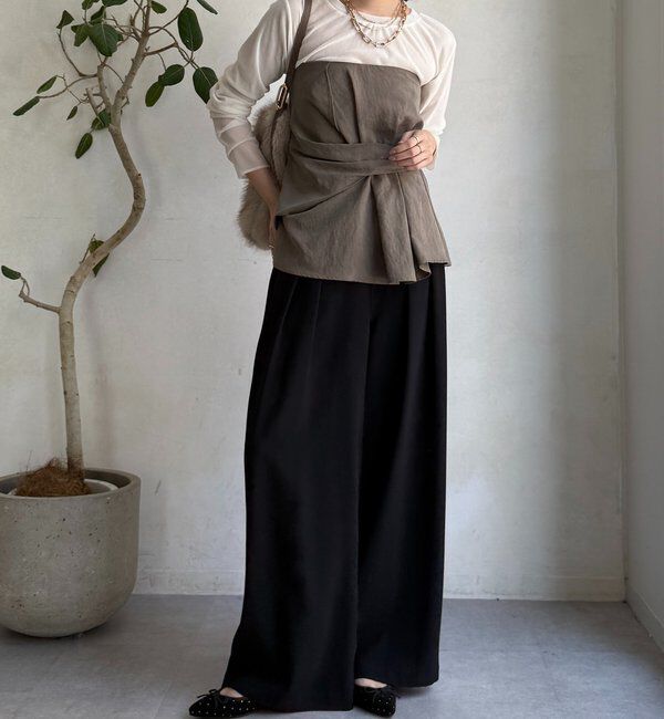  「【累計販売数3万枚突破/22色４サイズ展開！】タックワイドパンツ」|チノ|