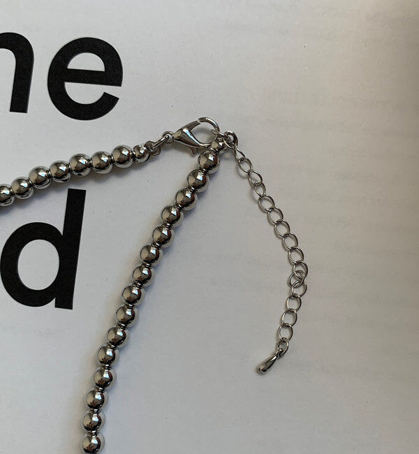  「メタルボールロングネックレス」|ネックレス|