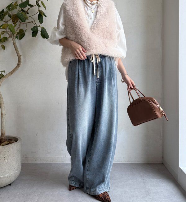  「サイドスナップフェイクカシミヤファープルオーバー」|ベスト・ジレ|