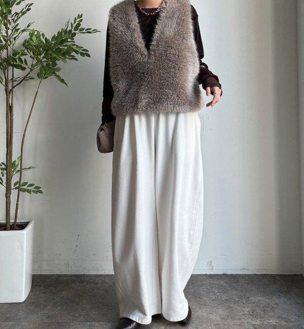  「サイドスナップフェイクカシミヤファープルオーバー」|ベスト・ジレ|